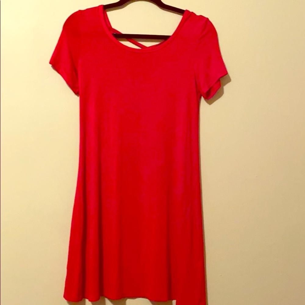 Never worn Red t-shirt dress